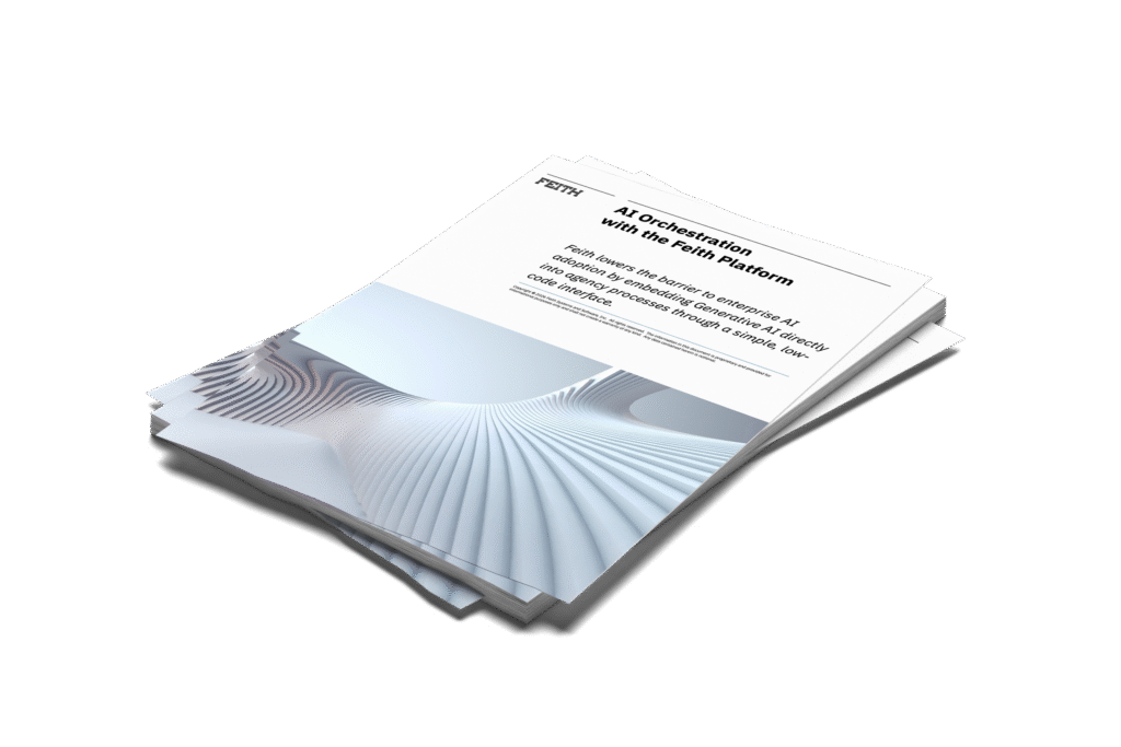 Plain-language AI automation configuring a policy-based workflow in Feith