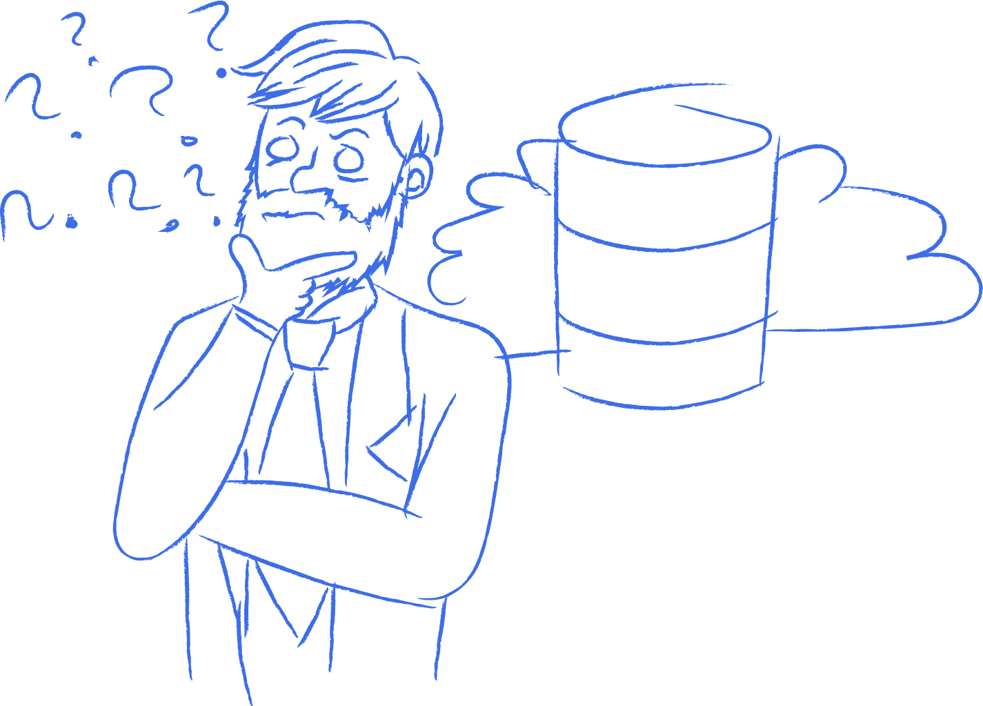 A records professional puzzling over a cloud records system